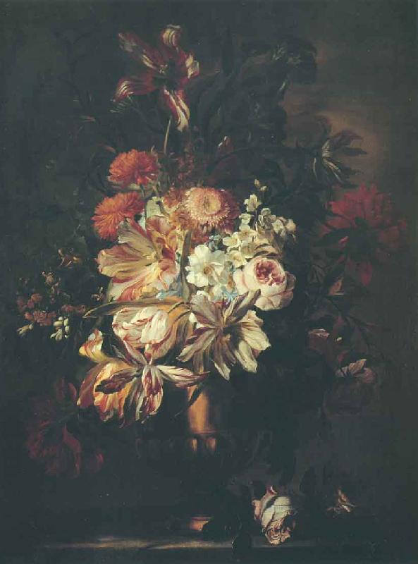 Abraham Brueghel Bouquet de fleurs dans un vase en bronze